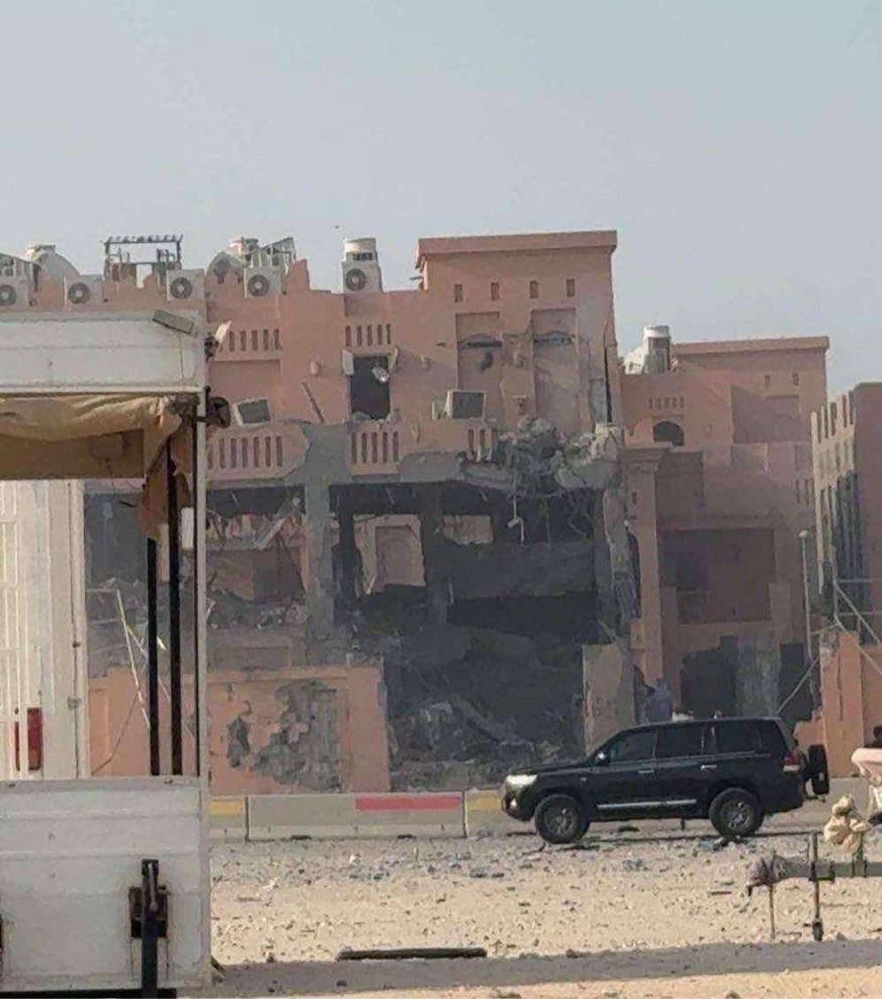 Social media Le bâtiment frappé par l'armée israélienne à Doha, au Qatar