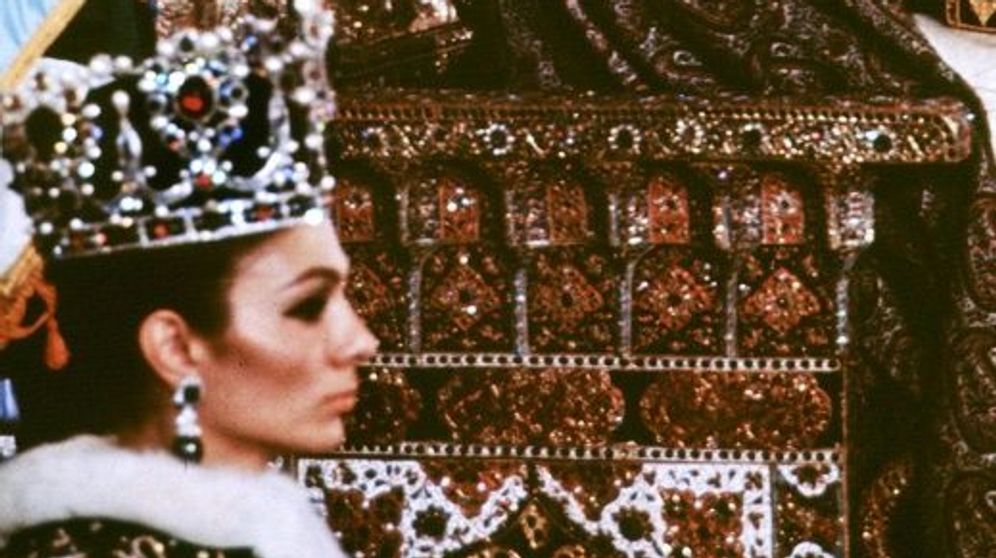 Coronation of the Shah of Iran, Mohammed Reza Pahlavi (L), and his wife Princess Farah Pahlavi (R)