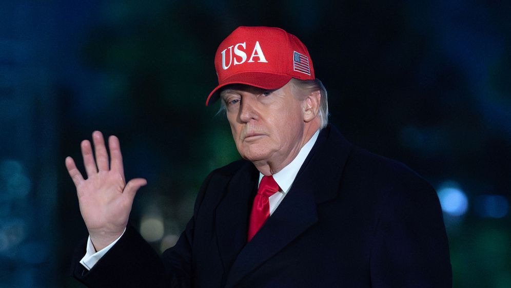 Le président américain Donald Trump? à la Maison Blanche, le 12.04.2025