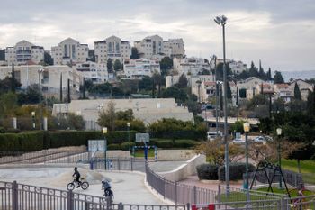 View of the Israeli settlement of Ma'ale Adumim, near Jerusalem, on December 30, 2021.