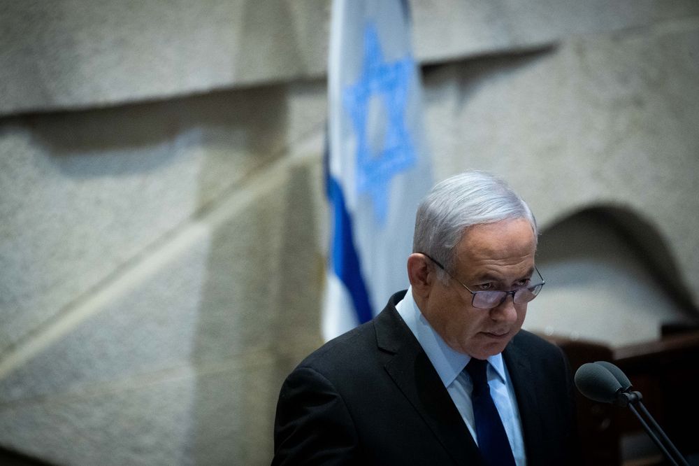 L'ancien Premier ministre israélien Benyamin Netanyahou au Parlement israélien le 10 novembre 2019