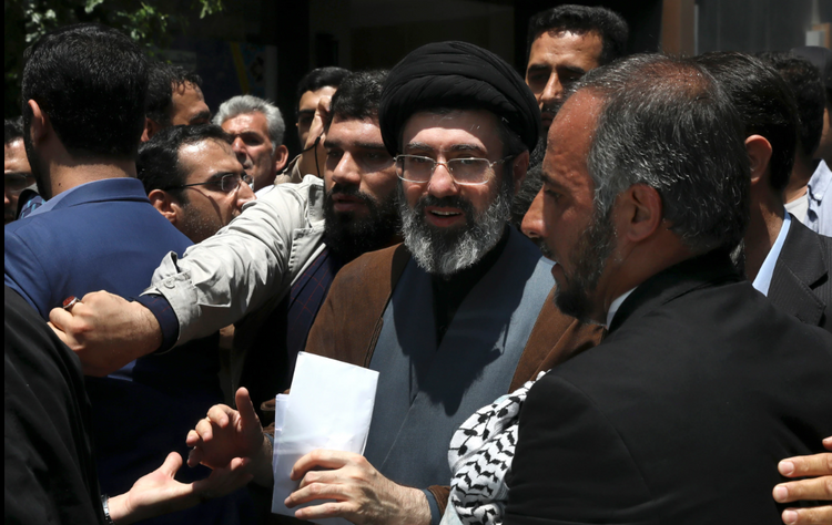 Mojtaba Khamenei attends the annual Quds, or Jerusalem Day rally in Tehran, Iran, on May 31, 2019. 