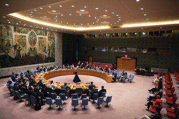 أعضاء مجلس الأمن التابع للأمم المتحدة اجتماعًا في مقر الأمم المتحدة في 13 يوليو 2023 في مدينة نيويورك.