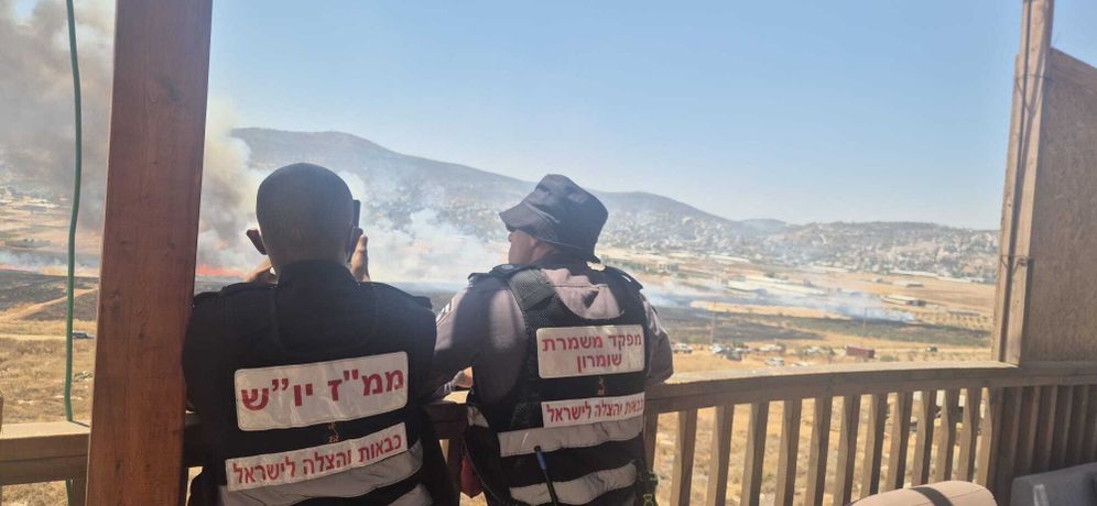 Fire and Rescue Spokespersons for Israel حريق في الضفة الغربية