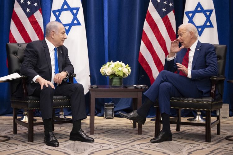 Le président américain Joe Biden rencontre le Premier ministre israélien Benjamin Netanyahou en marge de la 78e Assemblée générale des Nations Unies à New York, le 20 septembre 2023.
