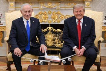 Le Premier ministre Benjamin Netanyahou et le président américain Donald Trump, à la Maison Blanche, le 28 juillet 2026