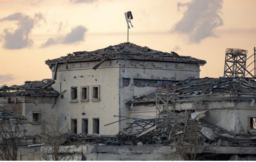 A house destroyed in an Iranian ballistic missile attack on Erbil, Iraq, on March 13, 2022.