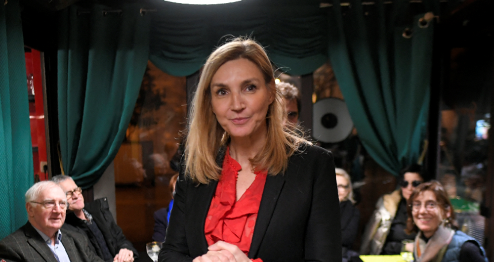 La candidate de droite française Les Républicains (LR) pour le 15e arrondissement Agnès Evren le 13 février 2020