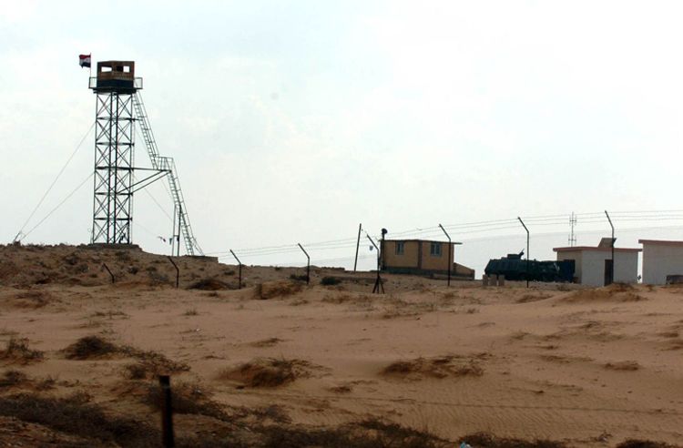 The border between Israel and Egypt located near Nitzana.