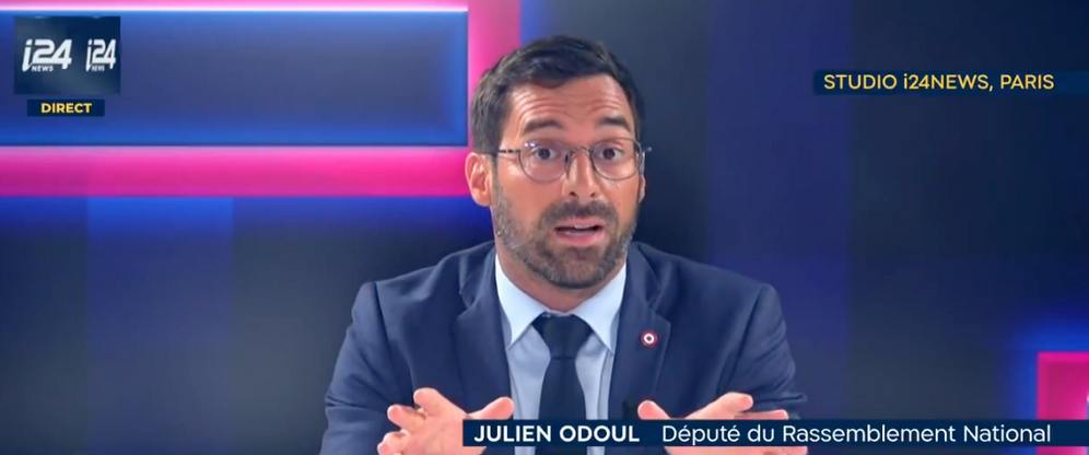 i24NEWS Julien Odoul dans Ça se Débat ! présenté par Raphaël Hassine