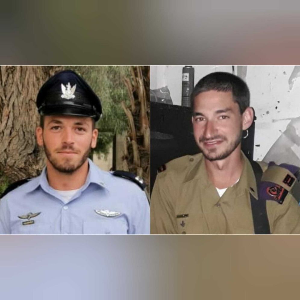 Major Iftah Shahar (L) and Captain Itai Seif.