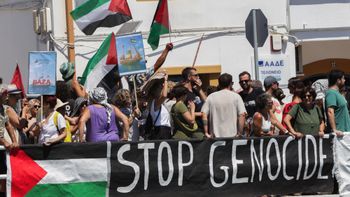 مظاهرة مؤيدة للفلسطينيين في جزيرة كريت، اليونان، 29 يوليو 2025