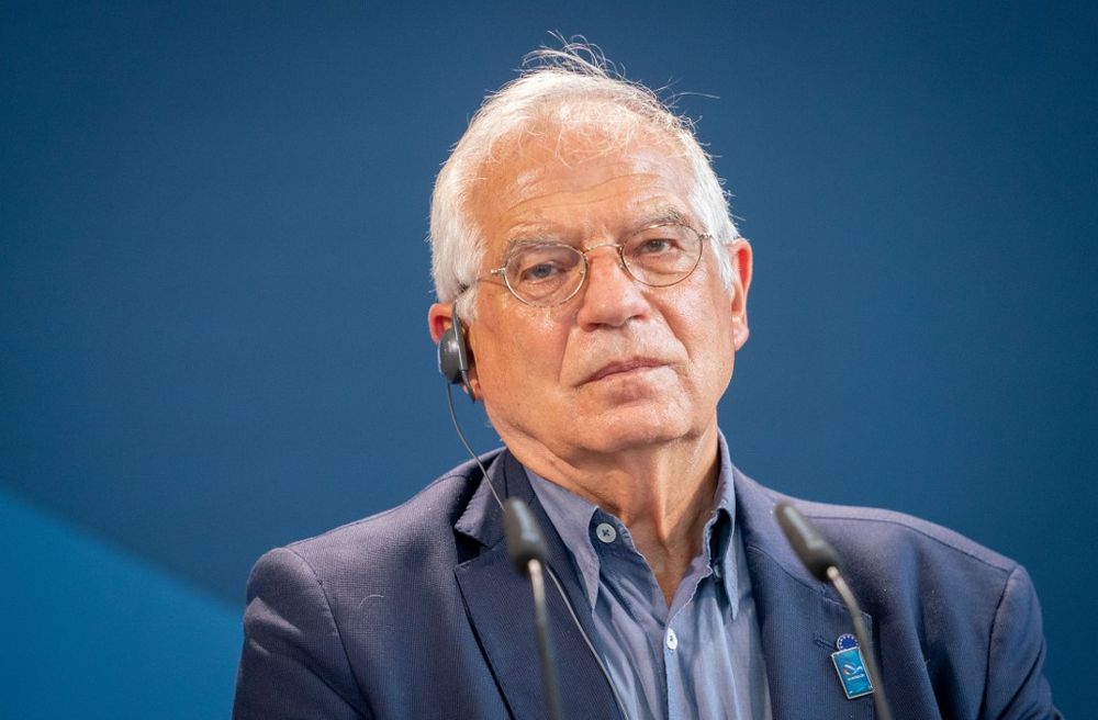 EU High Representative for Foreign Affairs and Security Policy, Josep Borrell listens during a press statement with German Foreign Minister on August 28, 2020 in Berlin, Germany.