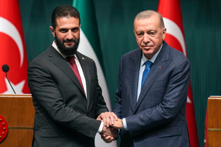 رجب طيب إردوغان وأحمد الشرع
