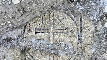 Mosaic at the site a monastery was uncovered near Kiryat Gat