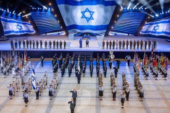 The reheasals for the 75th anniversary Independence Day ceremony, held at Mount Herzl in Jerusalem, Israel.