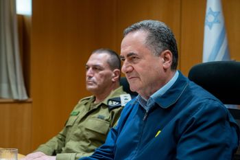Defense Minister Israel Katz (right) with IDF Chief of Staff Eyal Zamir