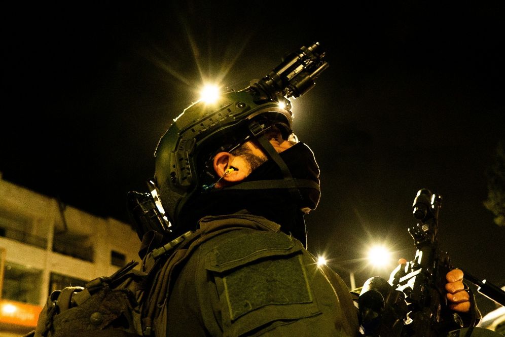 Israeli security forces operating in the West Bank.