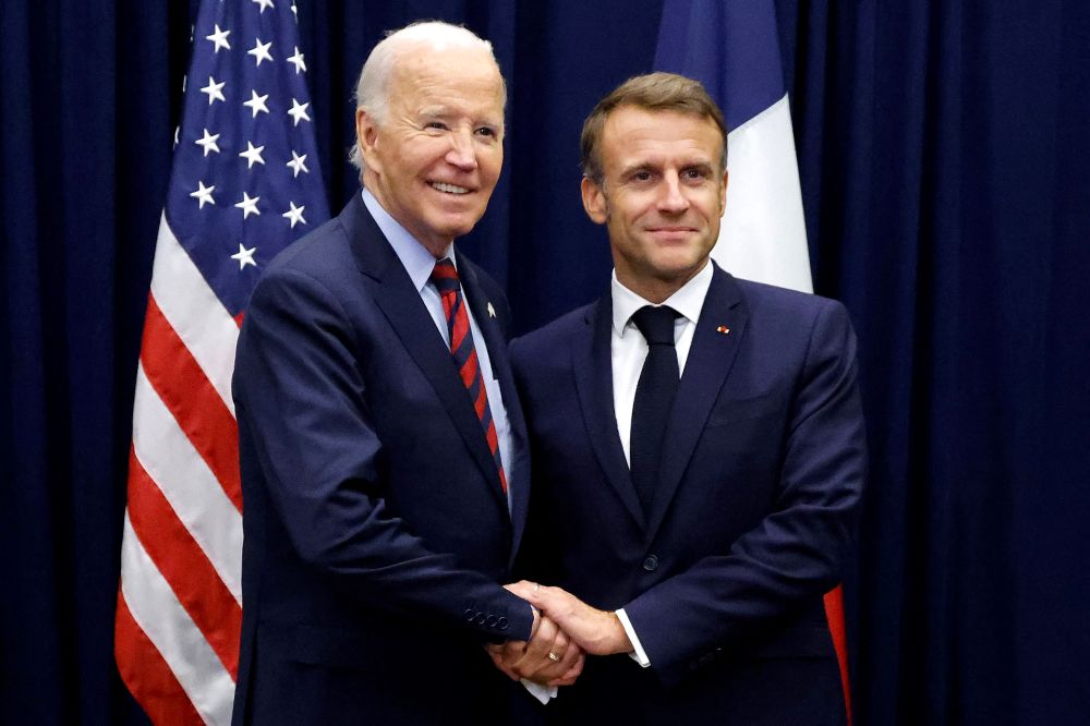 Les présidents américain et français, Joe Biden et Emmanuel Macron