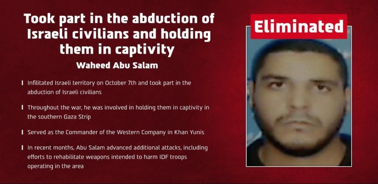 Gaza : Tsahal élimine un terroriste impliqué dans les enlèvements du 7 octobre