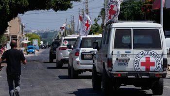 AP Photo/Mohammed Zaatari A Red Cross convoy escorts four released prisoners who were held in Israeli prisons as they arrive in the southern village of Mansouri, Lebanon, Friday, Sept. 4, 2026.