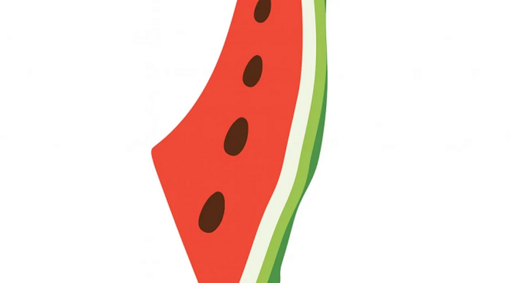 Germany's Federal Office for the Protection of the Constitution/ AI generated Illustration of a watermelon in the shape of Israel.