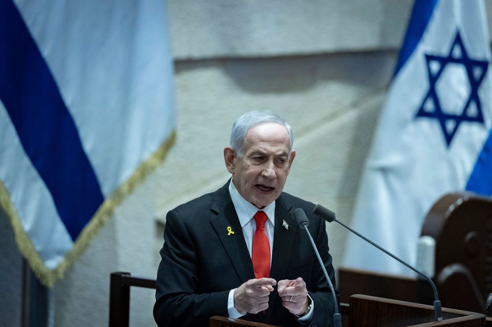 Le Premier ministre Benjamin Netanyahou à la Knesset