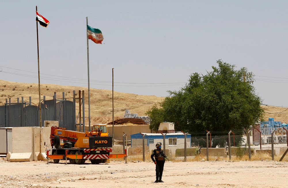 A general view of the Iraq-Iran border crossing of Mandali in northern province of Diyala, Iraq.