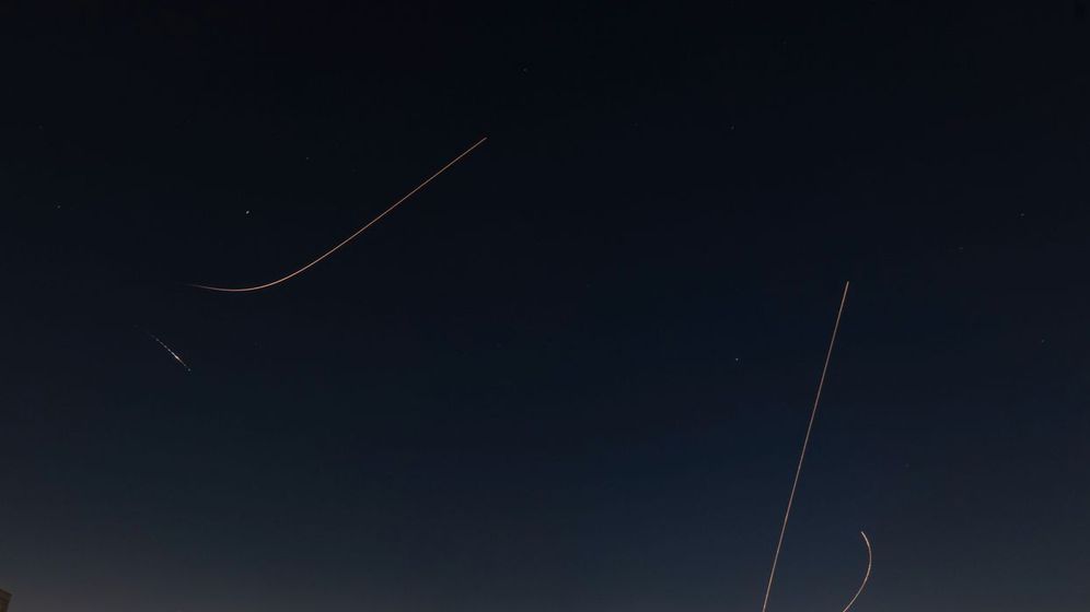 Interception d'un missile iranien dans le ciel de la région de Tel-Aviv, mars 2026