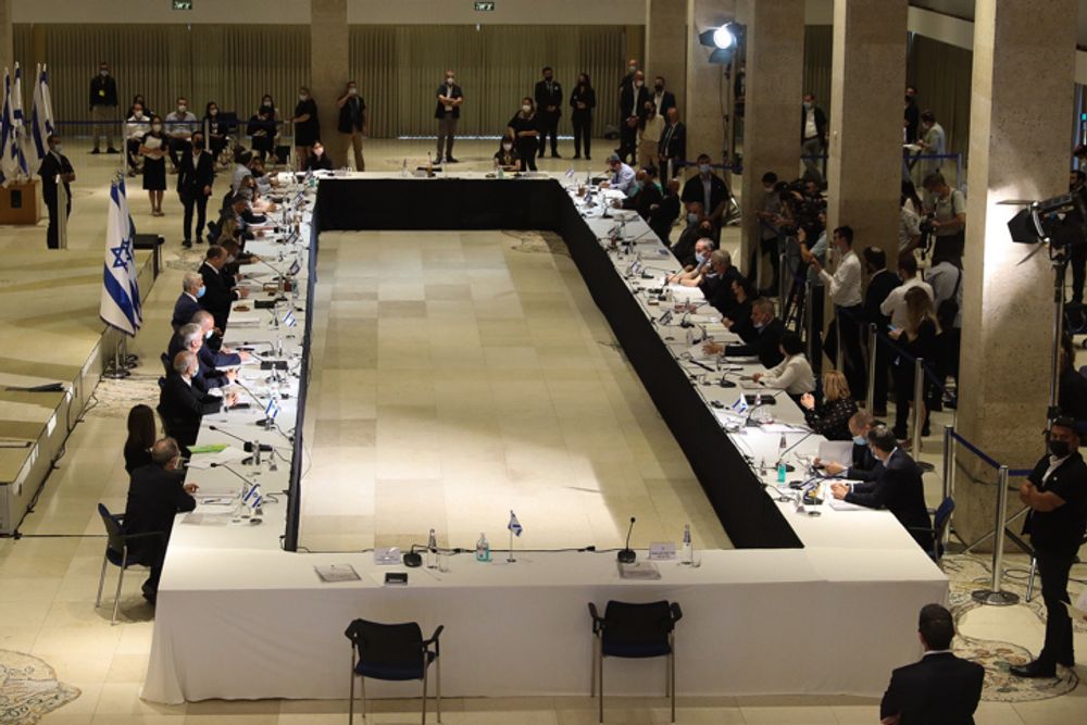 A meeting of the government cabinet at the Knesset (Israel Parliament) in Jerusalem on July 19, 2021.