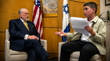 US Ambassador to Israel Mike Huckabee interviewed by 12-year-old Amitai Pearl