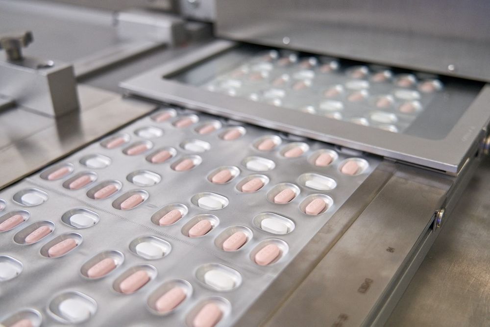 The making of Pfizer's experimental Covid antiviral pills in Freiburg, Germany, November 16, 2021.