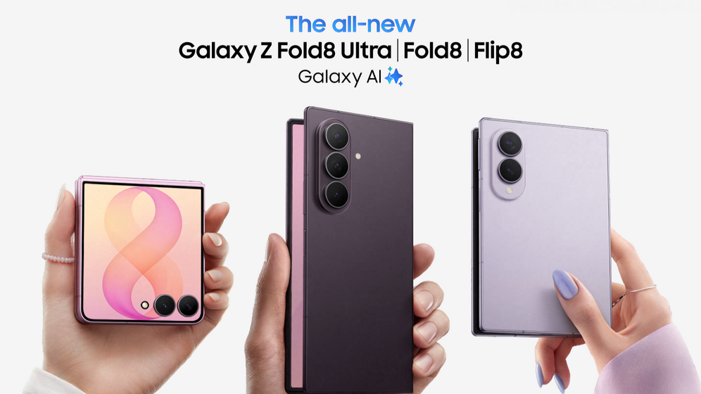 באדיבות סמסונג הדור השמיני של מכשירי Galaxy Z