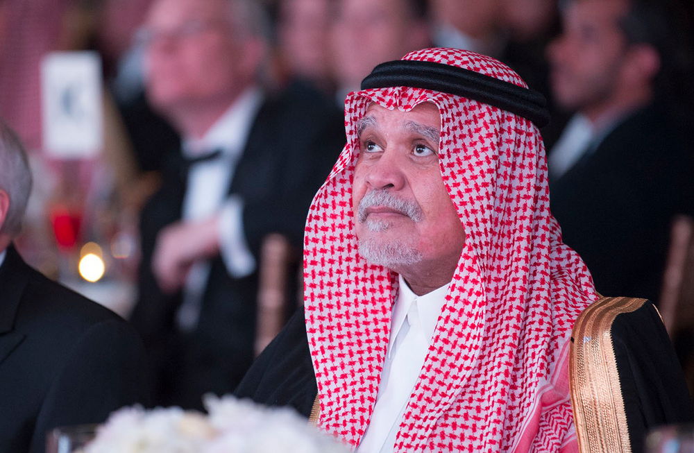 Former Saudi Arabian intelligence chief and ambassador to the United States Prince Bandar bin Sultan in Washington, DC. on March 26, 2018.