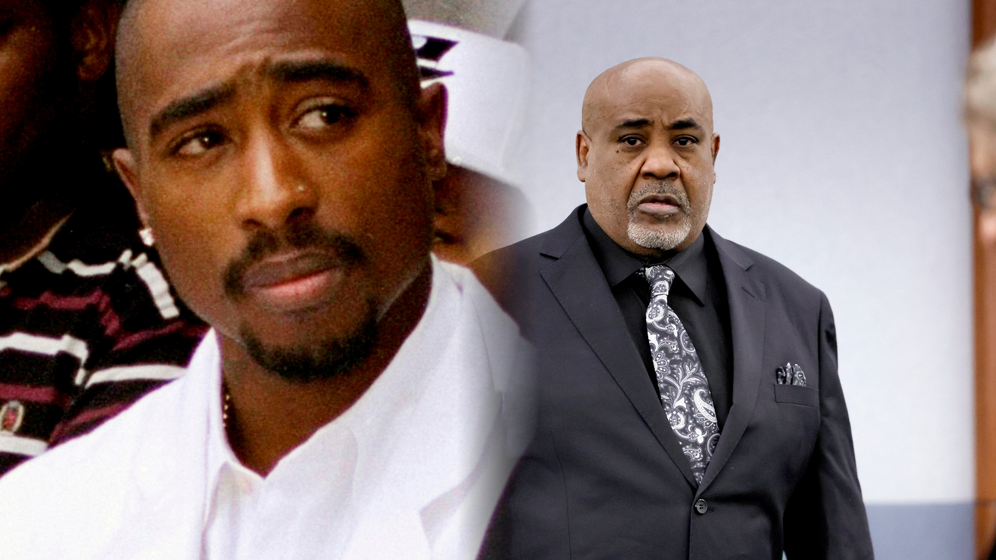 Rapper Tupac Shakur (L) 1996, in Los Angeles; Duane David (R) 2026, in Las Vegas