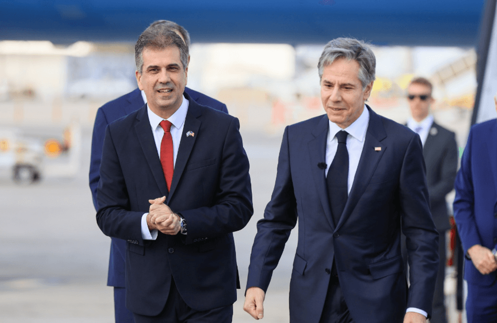 U.S. Secretary of State Antony Blinken (R) and Israeli Minister of Foreign Affairs Eli Cohen.