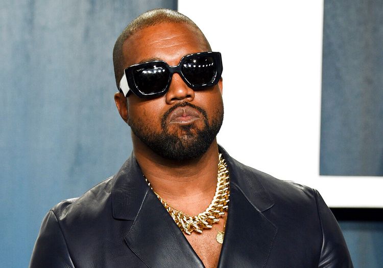 Kanye West arrives at the Vanity Fair Oscar Party in Beverly Hills, California, the United States, on February 9, 2020.
