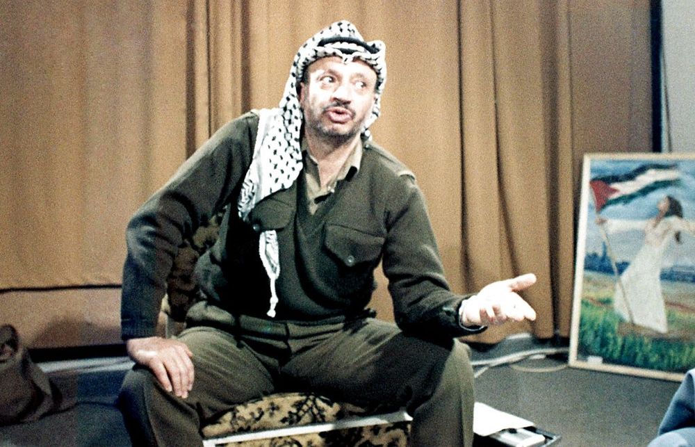 Palestinian leader Yasser Arafat is seen during an interview in Beirut, Lebanon, in 1978.