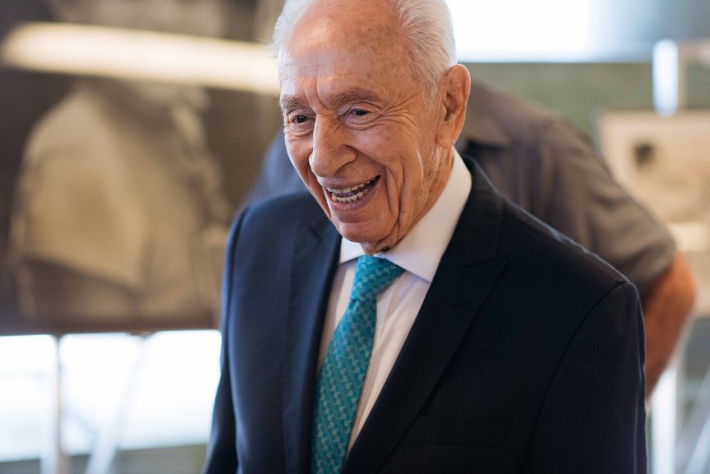 Ben Kelmer/FLASH90 Shimon Peres lors d'un événement marquant les 40 ans de l'opération Entebbe, au Centre Peres pour la paix à Tel Aviv, le 27 juin 2016