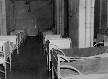 La clinique psychiatrique d'Hadamar où les "patients" recevaient les injections mortelles dans le cadre du programme nazi d'euthanasie appelé Aktion T4