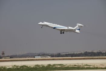 Image of the Oron aircraft, published by the Israel Ministry of Defense on Twitter, August 27th 2023