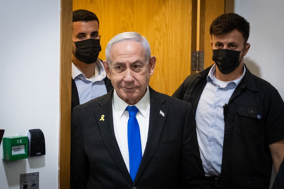 חיים גולדברג / פלאש 90 בנימין נתניהו בבית המשפט, ארכיון