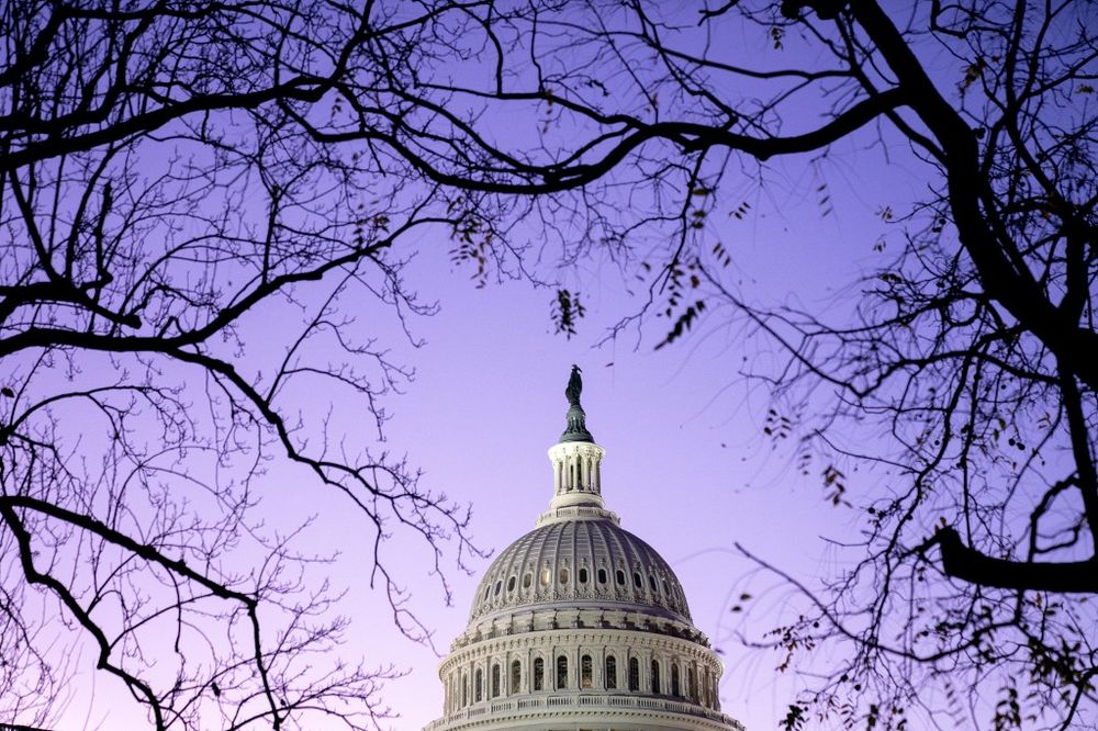 The U.S. Capitol on the morning of the U.S. midterm election, in Washington, D.C., United States, November 8, 2022.