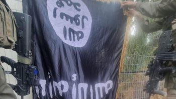 A ISIS flag found among the belonging of Hamas terrorists, who attacked a kibbutz in Israel.