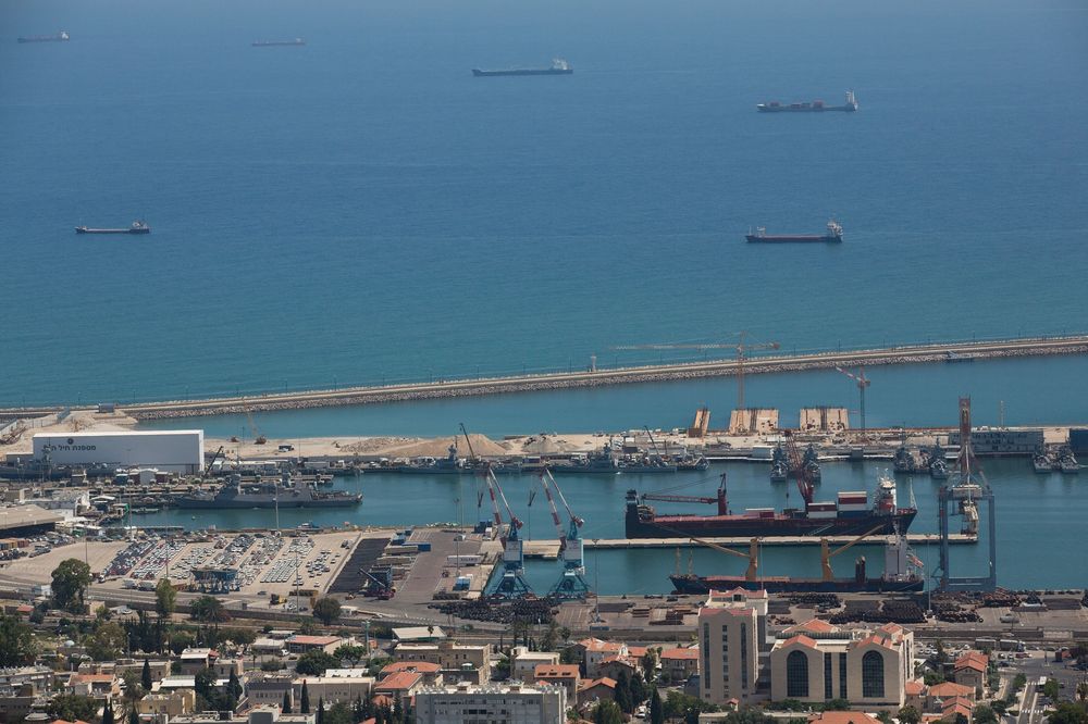 View of the port in the Northern Israeli city of Haifa, Israel, on June 11, 2015.