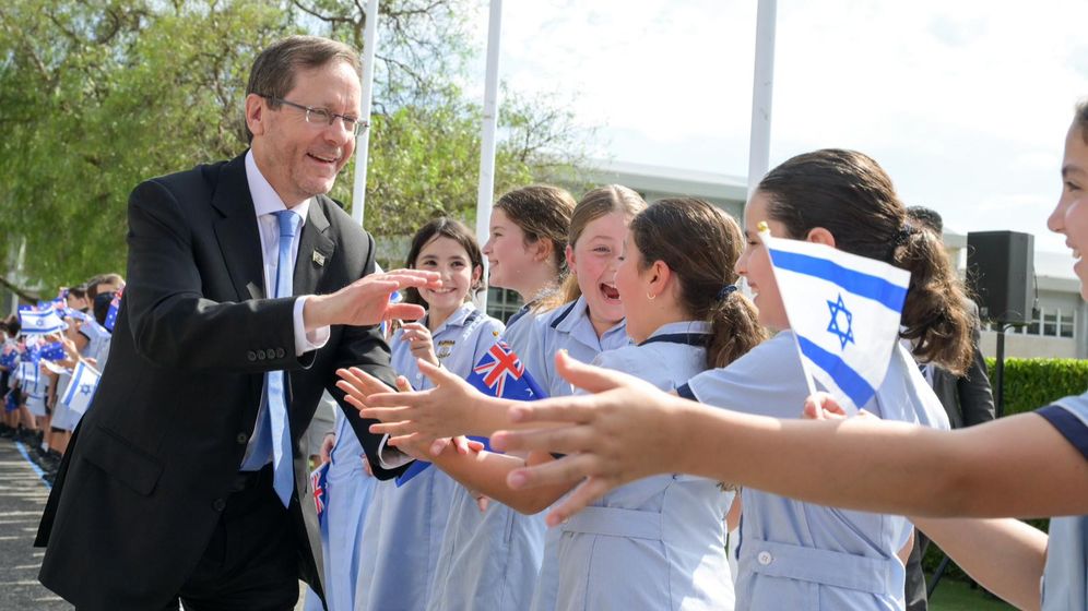 Isaac Herzog en visite à la Moriah School, à Sydney, le 10.02.2026