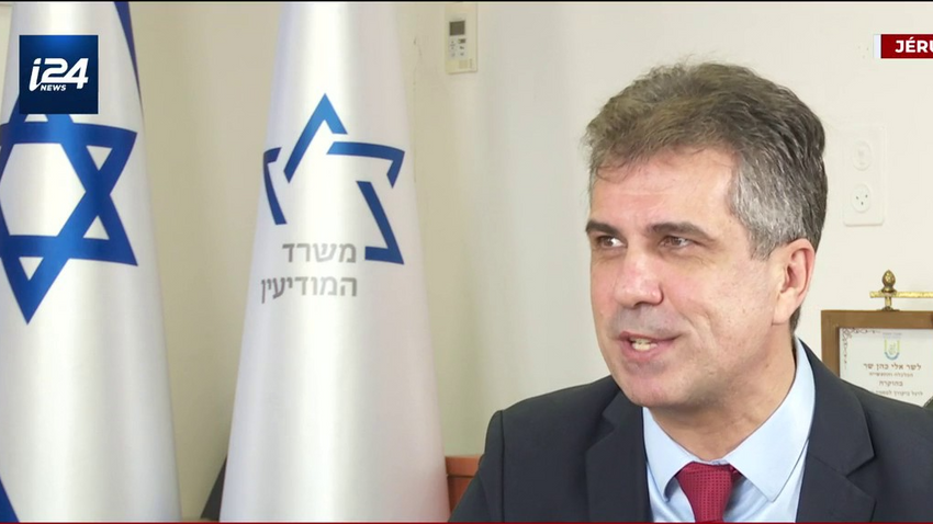 Le ministre israélien du Renseignement, Eli Cohen, lors d'un entretien exclusif avec i24NEWS, le 6 janvier 2021.