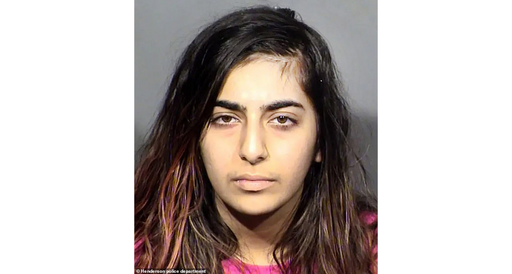 This undated photo released by the Henderson Police Department shows suspect Nika Nikoubin, 21.