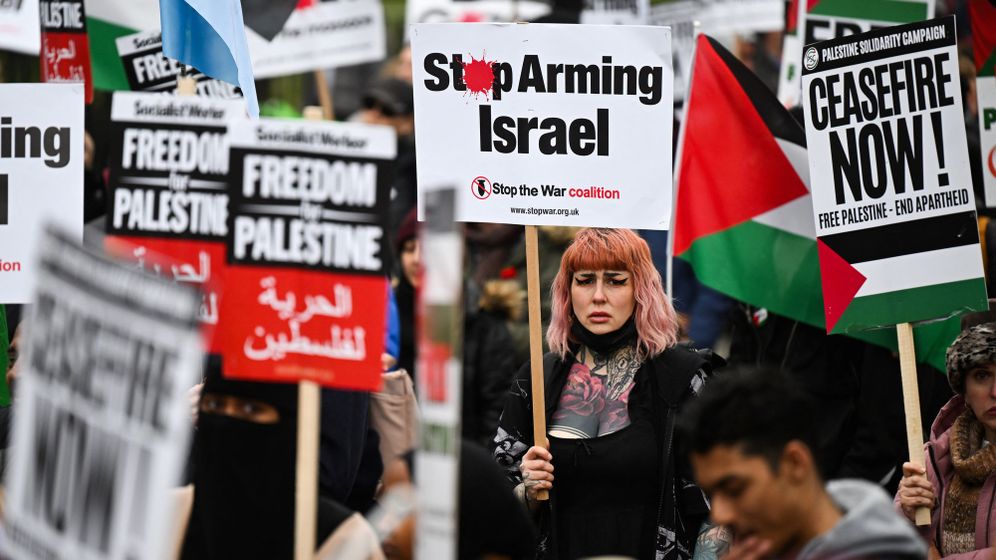 File photo of an anti-Israel demonstration in London