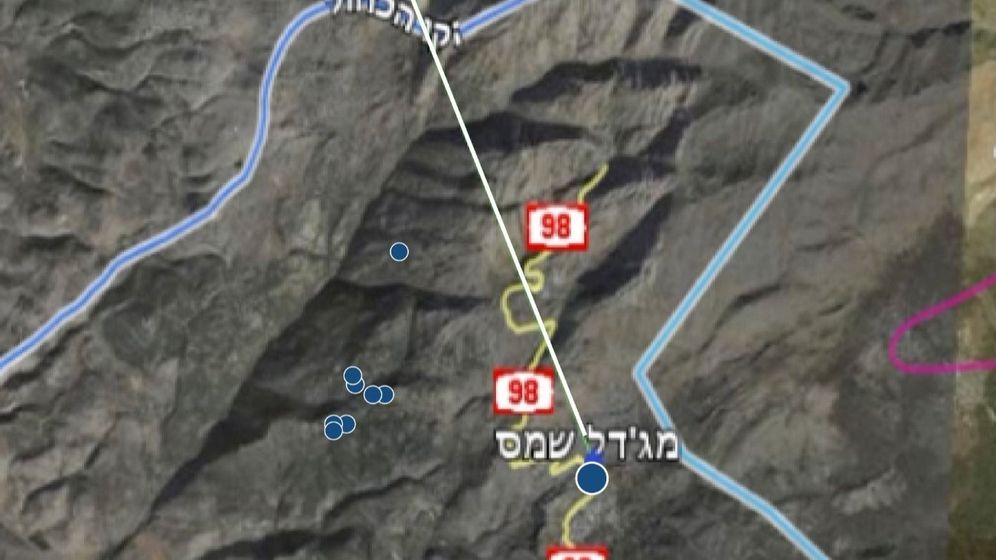דובר צה"ל מסלול השיגור מלבנון למרכז מג׳דל שמס מהמערכות המבצעיות של צה"ל